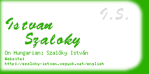 istvan szaloky business card